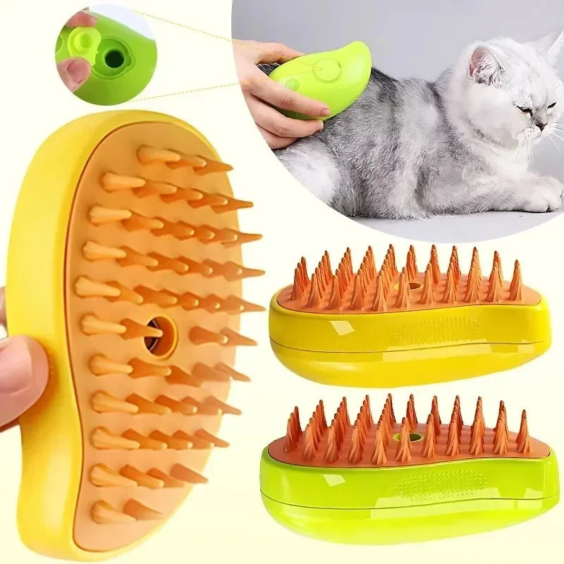 Pet Electric Dog Steamer Brush Grooming Brush