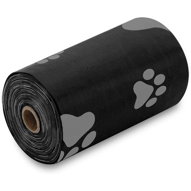 A stack of outdoor cleaning poop bag rolls, ideal for pet waste disposal during walks or outings.