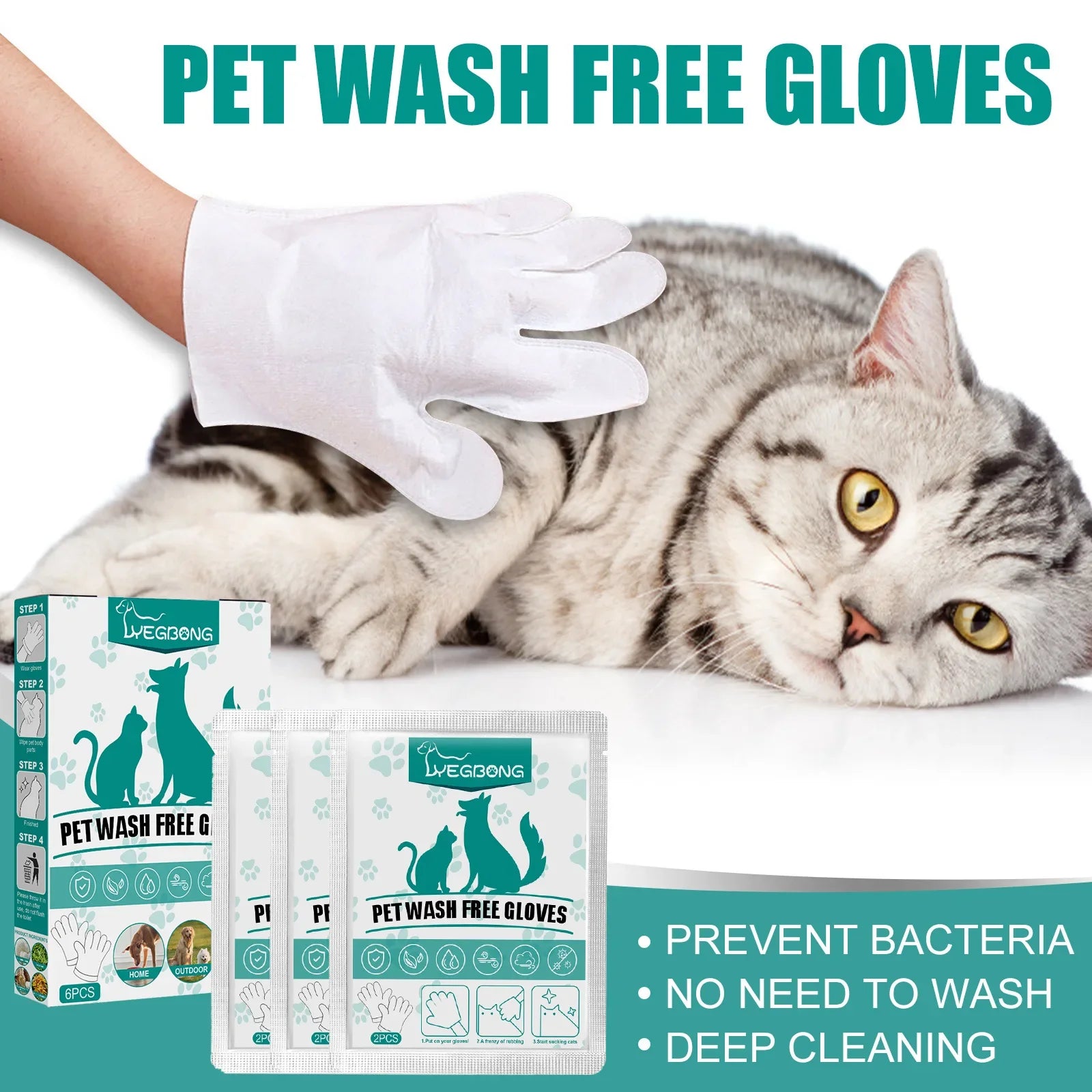 Pet Disposable Cleaning Gloves Wash Free