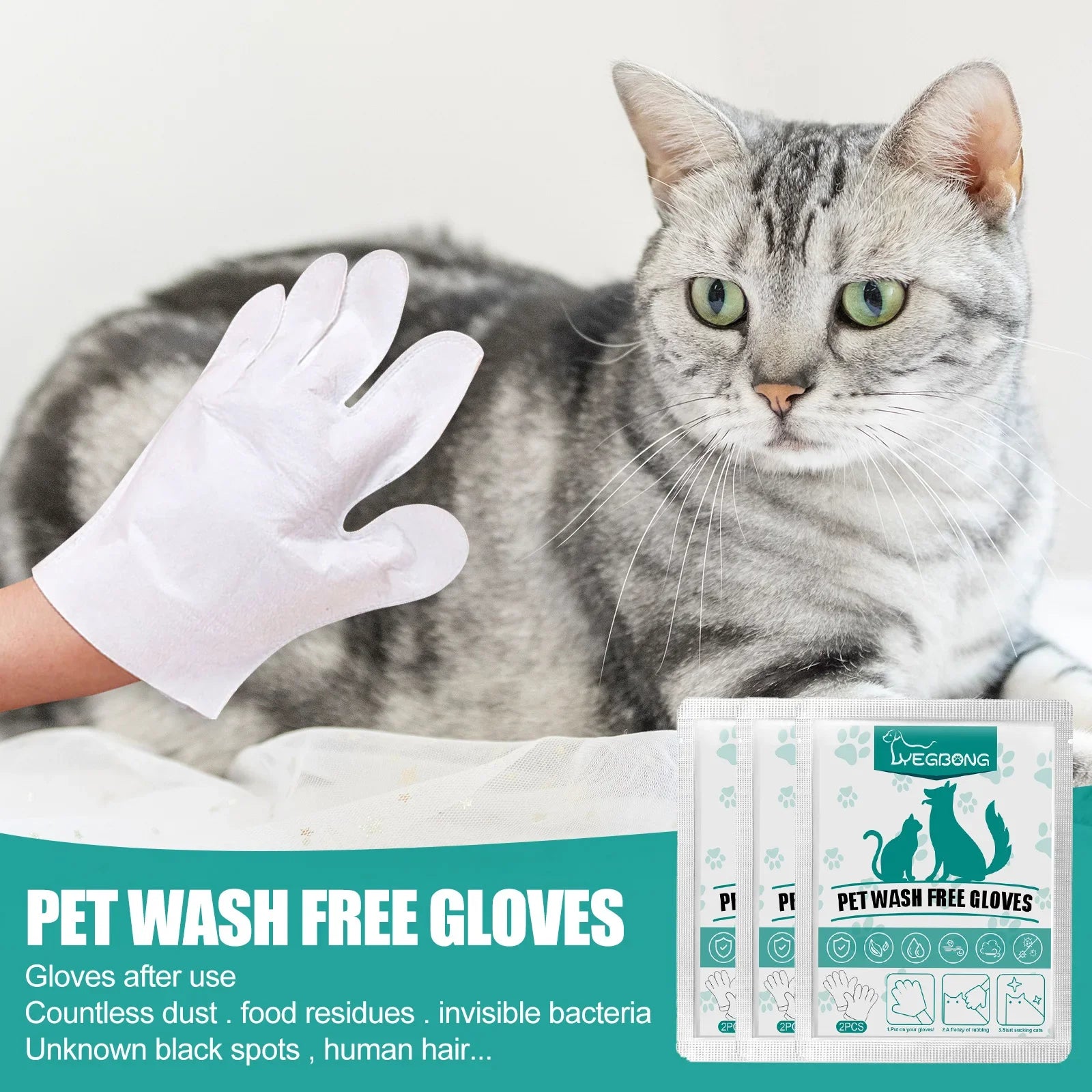 Pet Disposable Cleaning Gloves Wash Free