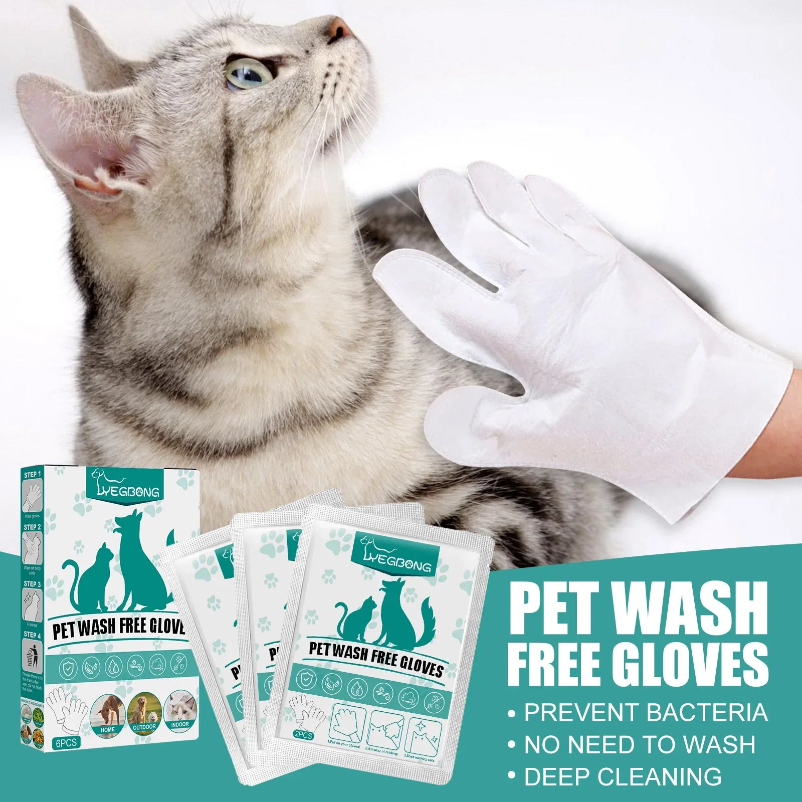 Pet Disposable Cleaning Gloves Wash Free