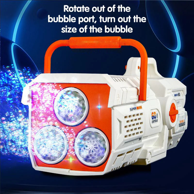 "Bursting with Fun: The Automatic Rocket 60 Holes Bubble Gun - Elevate Your Outdoor Events!"