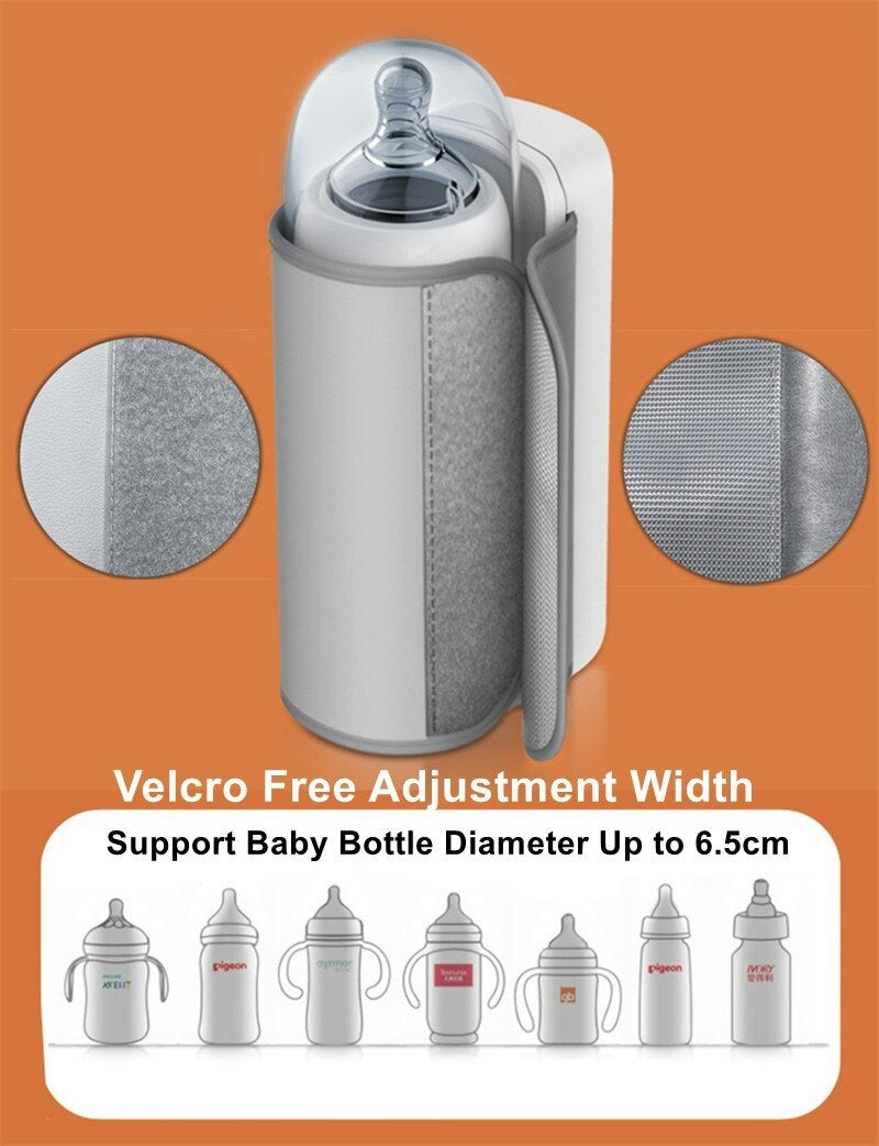 6-Level Rechargeable Baby Bottle Warmer with Temperature Display | Breast Warmer Sleeve & Feeding Accessories