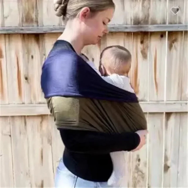 Comfy Cotton Baby Sling: Easy Wear Infant Carrier for Busy Moms on the Move