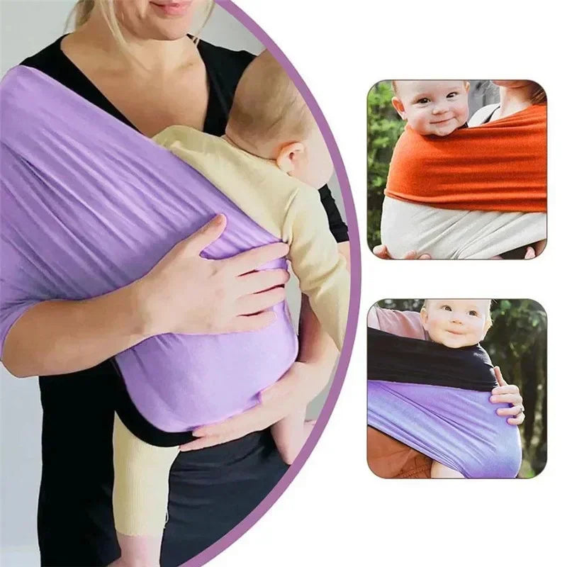 Comfy Cotton Baby Sling: Easy Wear Infant Carrier for Busy Moms on the Move