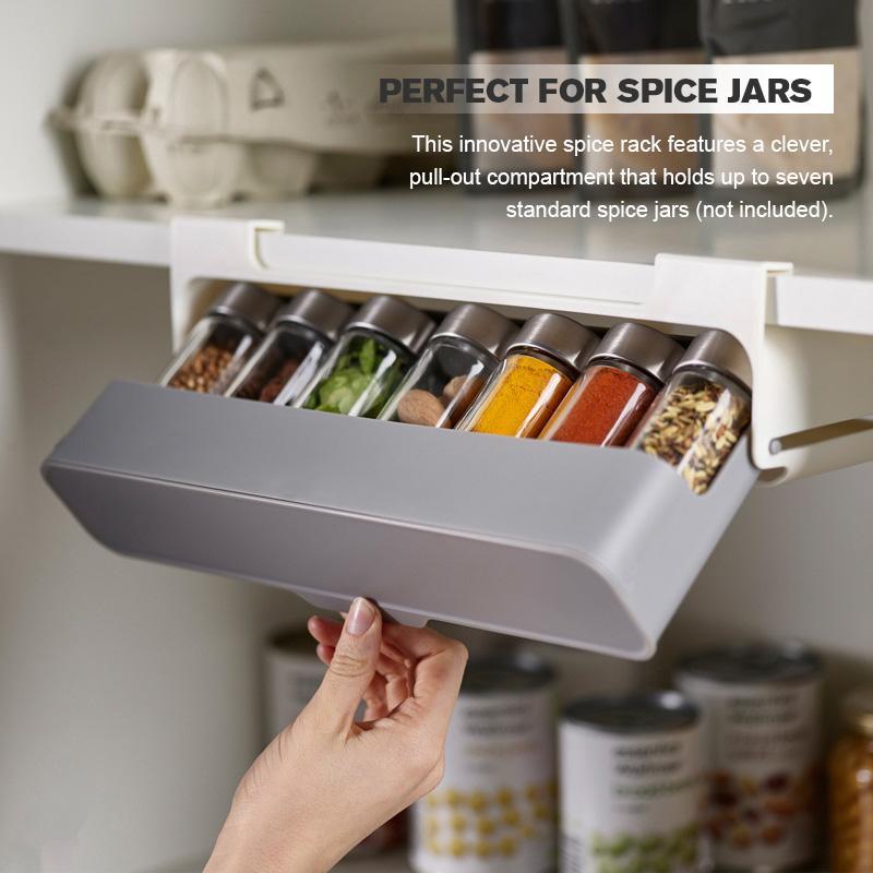 Organizador de especias autoadhesivo de pared para cocina