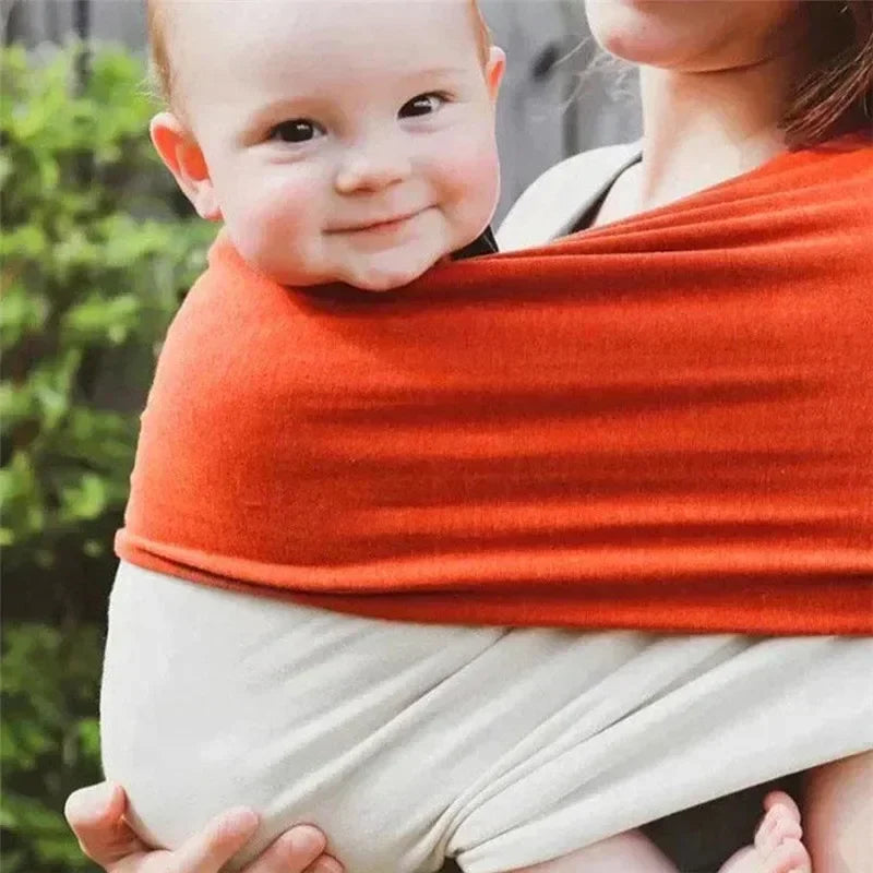 Comfy Cotton Baby Sling: Easy Wear Infant Carrier for Busy Moms on the Move