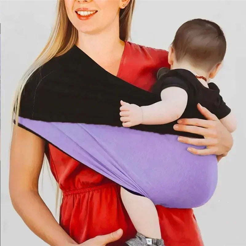 Comfy Cotton Baby Sling: Easy Wear Infant Carrier for Busy Moms on the Move